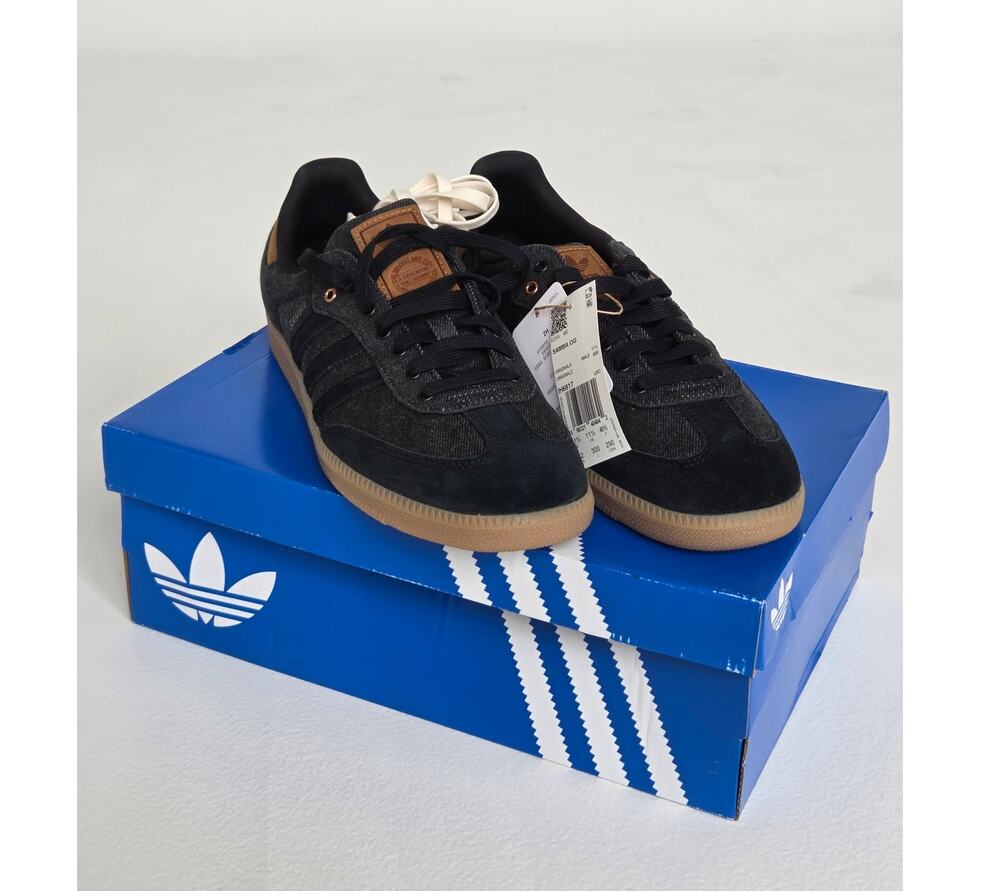 adidas Samba OG Black Denim Gum IH6817 Men's Size 12 New With Box Tags football